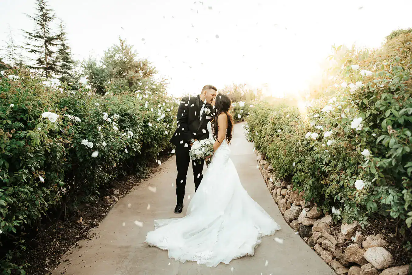 kissing in the garden at serendipity garden weddings kissing in the garden at serendipity garden weddings